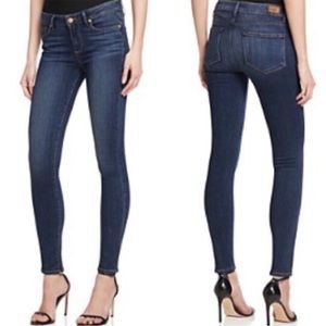 Paige Peg Skinny Jeans in Deep Indigo Blue Wash Size 26